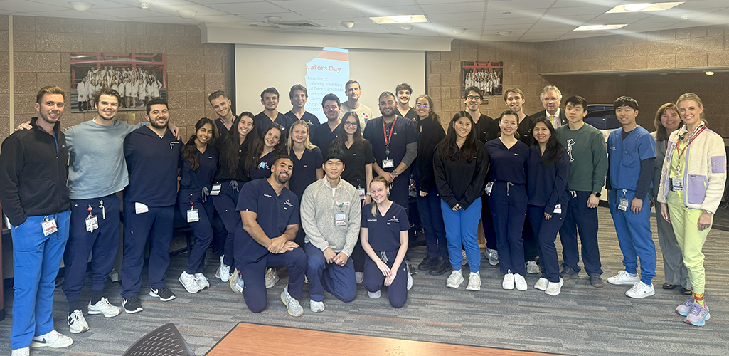 Students gathered for Dental Educators Day